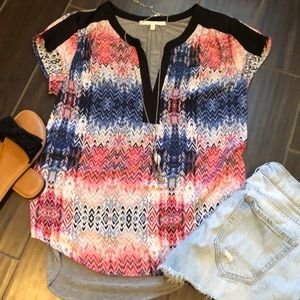 Daniel Rainn Mixed Material Small Top